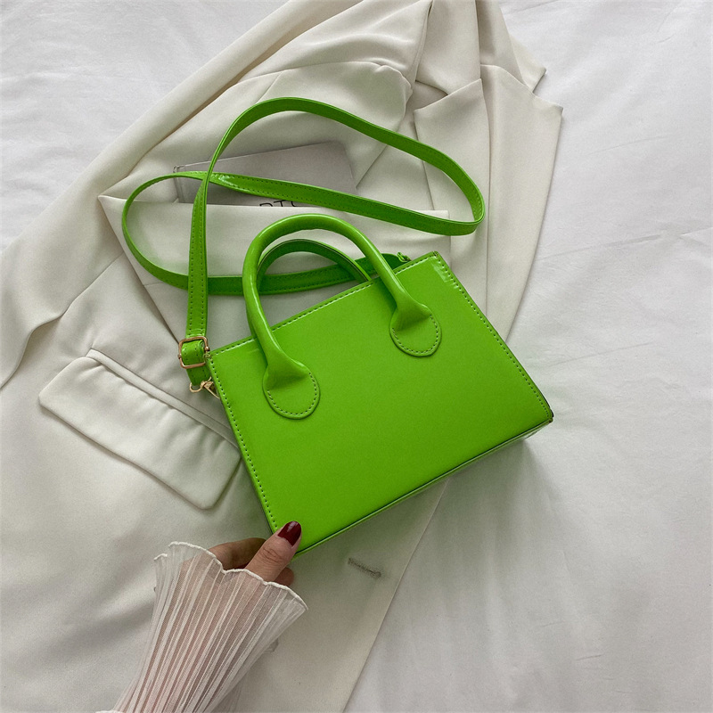 Fashion Korean Style Small Square Bag Handbags Women's New Trendy Women's Bags Solid Color Single-Shoulder Bag Messenger Bag 2022