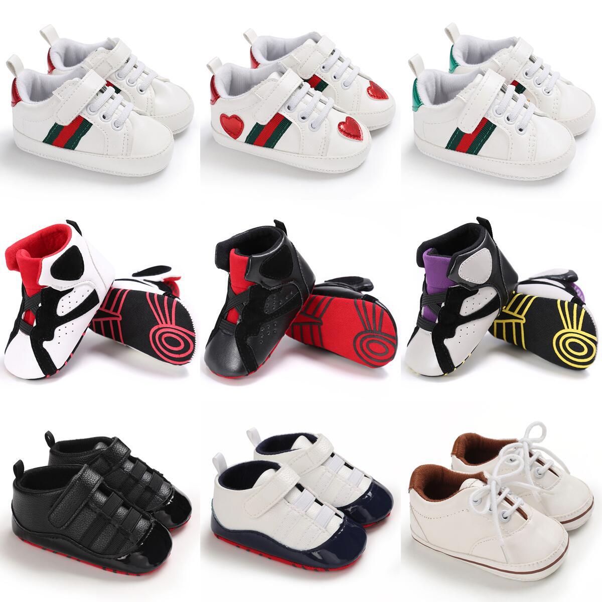 New Spring and Autumn Boys and Girls Baby Comfortable High-Top Baby Sneaker 0-12 Months Baby Toddler Shoes Soft Sole Shoes