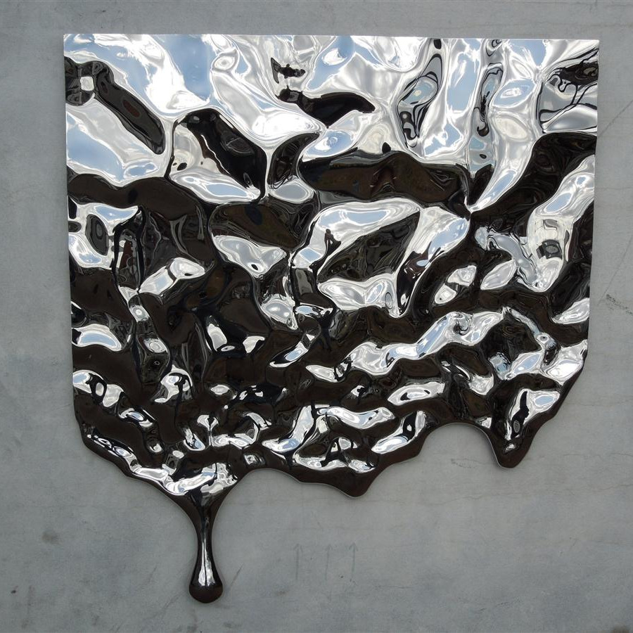 不锈钢浪花雕塑波浪海浪镜面不锈钢雕塑创意抽象不锈钢金属雕塑