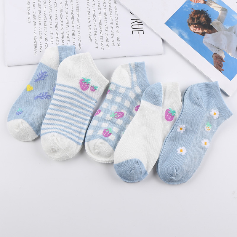 Socks for Women Spring and Autumn Thin Ankle Sock Spring and Summer Low Cut Cotton Socks Cute Female Socks Summer Ins Trendy Cotton Socks for Women