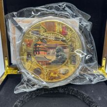 辉煌的紫禁城纪念章 彩色镀金故宫600周年1000g公斤章工艺礼品