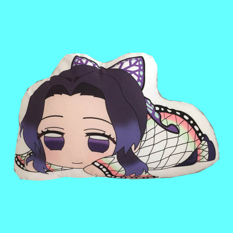 动漫鬼灭之刃趴趴抱枕我妻善逸玩偶公仔富冈义勇趴姿毛绒沙发靠垫