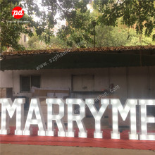 led字母灯INS超大号发光字MARRY ME工厂婚庆背景生日聚会灯泡字