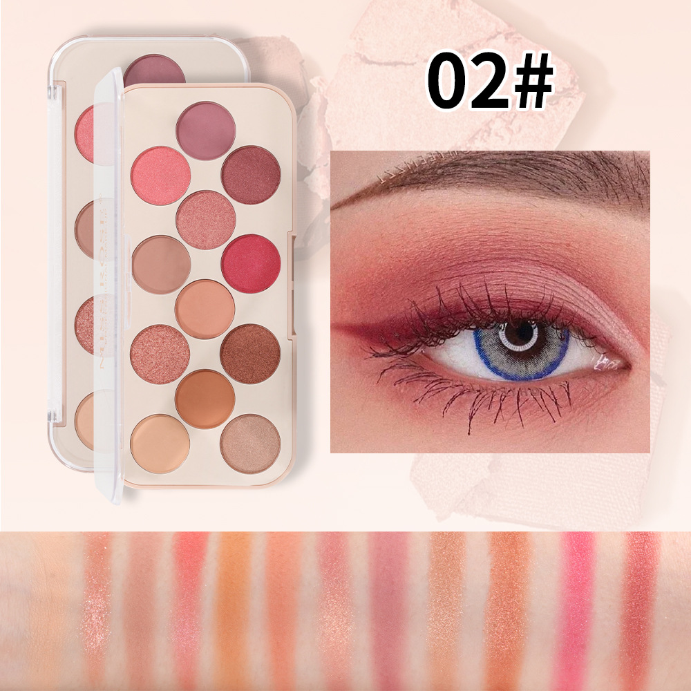 Amazon New Multicolor Matte Eyeshadow Palette Makeup Lasting Easy to Color Shimmer Eyeshadow Blusher Plate Foreign Trade Wholesale