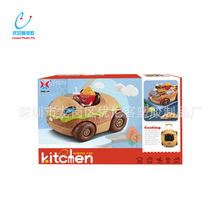 2024新儿童过家家行李箱快餐汉堡车New Pretend Burger Play Car