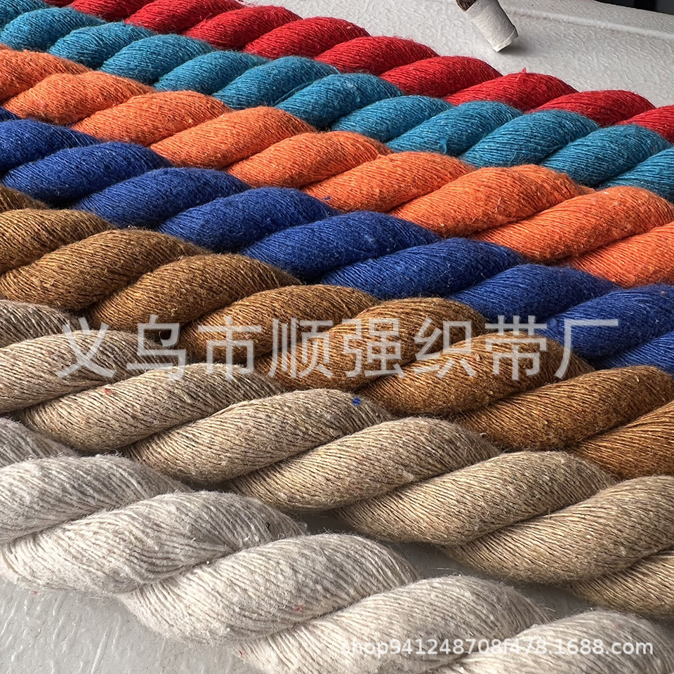 中国结万字结绳子厂家直销棉绳20mm红色绳子三股棉绳捆绑绳装饰绳