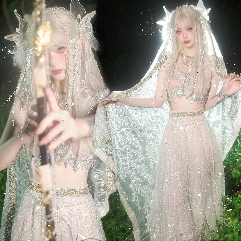 新款梦幻仙女西双版纳写真服装时尚个性森系旅拍写真人鱼公主服装