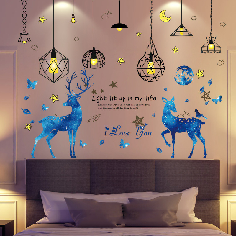 墙纸自粘墙壁贴画墙面装饰贴纸温馨卧室床头墙贴3d立体