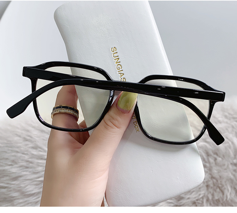 复古方形黑色粗框眼镜女ins大脸显瘦素颜神器网红韩版近视眼镜框