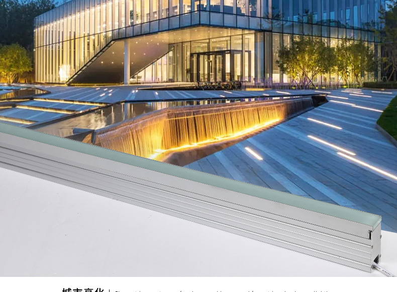 led线性洗墙灯嵌入式埋地线条灯透光条形地埋灯12w户外广场地砖灯