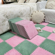 毛绒房间拼接地毯卧室客厅2023新款ins风床边毯全铺地垫坐垫家用