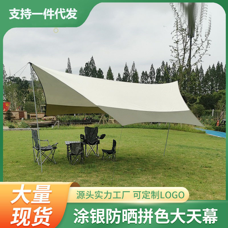 Outdoor Canopy Tent Camping Camping Picnic Rainproof and Sun Protection Shade Cloth Shed Picnic Equipment Portable Sunshade