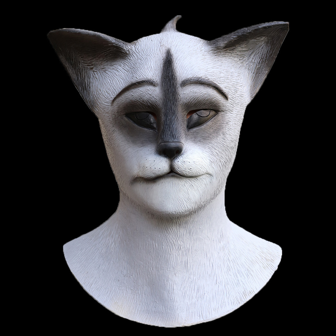 万圣节派对表演道具狗头面具乳胶头套抖音哈士奇动物头面具-阿里巴巴