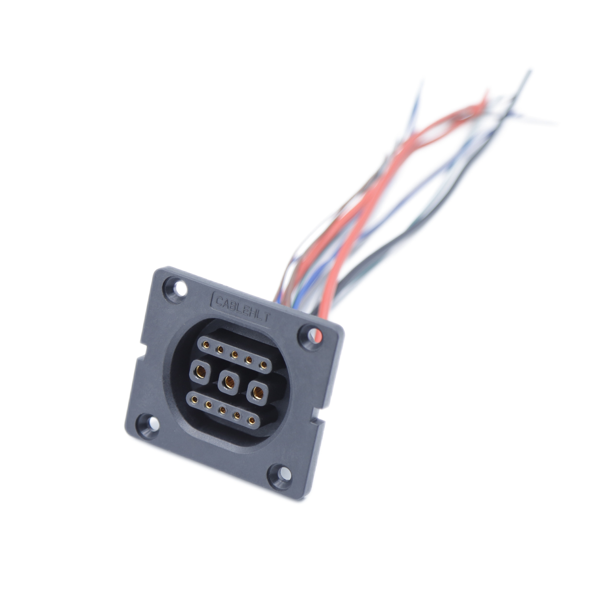 新国标电动车锂电池储能充放连接器3 10换电柜防水公插母插座带线