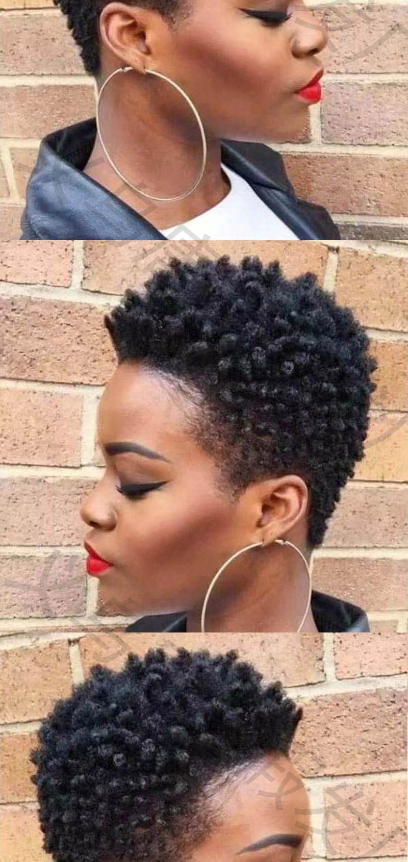 跨境新品 非洲假发女 短卷女士短发头套 wig量大