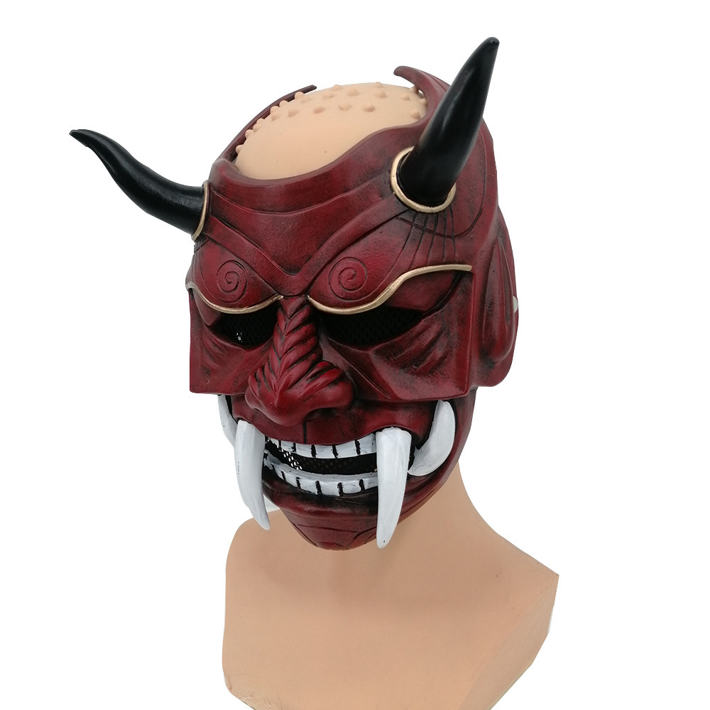 万圣节树脂赤般若面具 影视周边cosplay道具 红色魔鬼般若面具