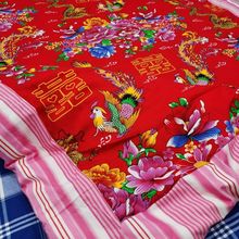 东北大花布传统手缝棉花被老式包边被子民国风复古典怀旧花布被套