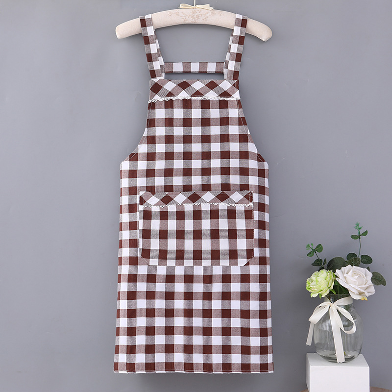 Cotton Apron Fashion Household Adult Kitchen Sleeveless Oil-Proof Apron Can Be Printed Wholesale Advertising Apron Manufacturer