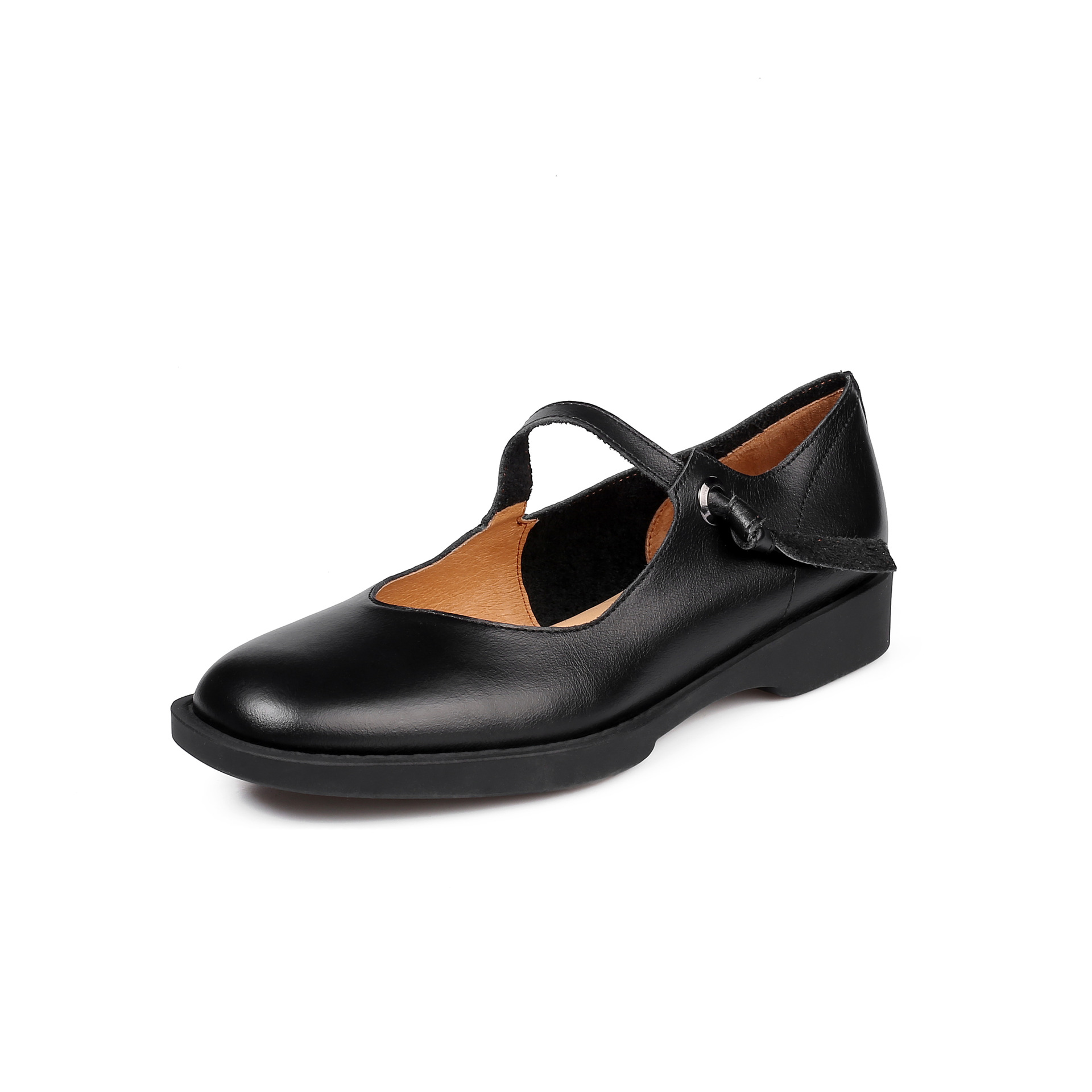 玛丽珍复古鞋女时尚小皮鞋法式一字扣带2021春季新款平底浅口单鞋