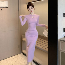 2349跨境外贸女装批发东南亚性感国风新中式改良旗袍包臀连衣裙女