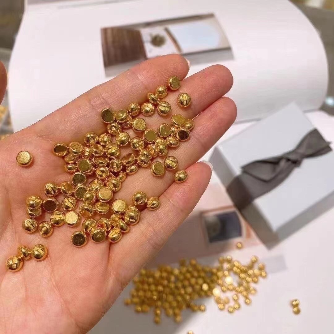 999足金黄金豆 攒金豆纯黄金按克批发黄金豆豆投资 按金价浮动