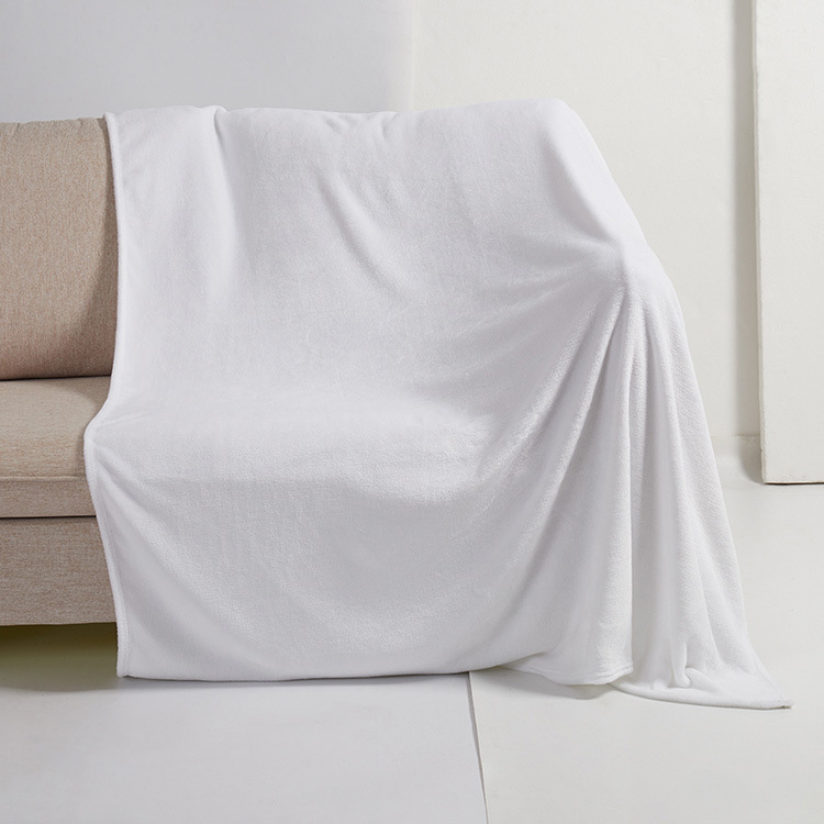 Factory Direct Supply Flannel Blanket Office and Dormitory Nap Blanket Air Conditioning Blanket [Thermal Transfer White Blank Material]]