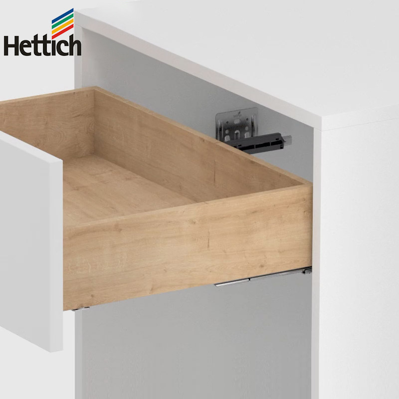 海蒂诗托底抽屉滑轨 阻尼缓冲三节轨托底轨底装抽屉滑道静音导轨