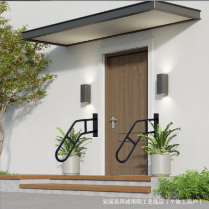 跨境简约扶手壁挂锻铁楼梯金属扶手门口楼梯栏杆户外楼梯防护栏杆