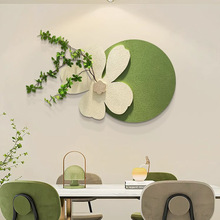 餐厅装饰画创意花朵砂岩画立体实物绿植挂画客厅卧室高级感墙壁画