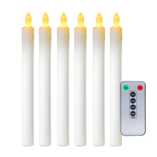 创意长条6键定时遥控长条蜡烛灯餐厅派对圣诞装饰长杆蜡烛灯