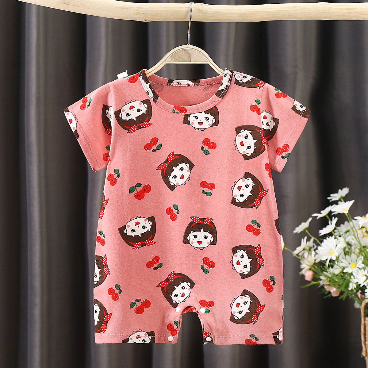 New Baby Jumpsuit Cotton Summer Short Sleeve Baby Romper Romper Newborn Clothes Baby Products Baby Clothes