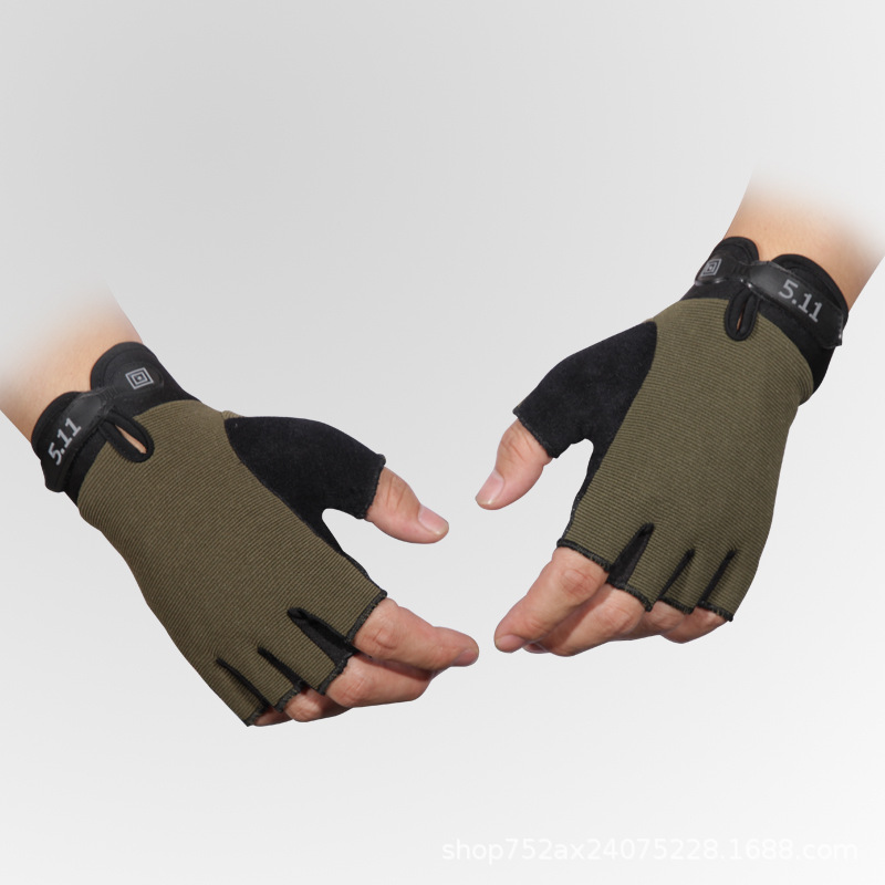 Tactical Gloves Half Finger Adult Protective Sports Cycling Gloves Outdoor Climbing Training Fitness Gloves Children's Thin