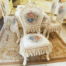 餐椅套新款白色欧式长桌桌布高端奢华文艺复古风艺术感椅子罩