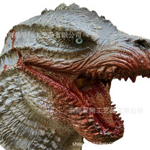 万圣节哥斯拉面具金刚大战恐龙动物头套侏罗纪霸王龙乳胶面罩新款