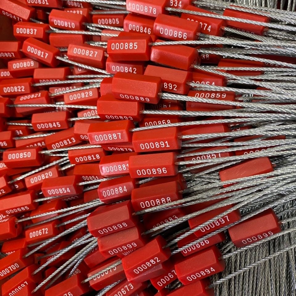 抽紧式钢丝封条 物流六角施封锁表箱 一次性铅封锁集装箱油罐封条