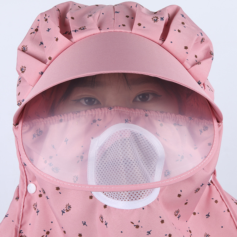 Summer Cycling Sun Protection Shawl Hat Outdoor Tea Picking Hat Windproof Face Cover All-Match Hat Mask Women's Sun Hat