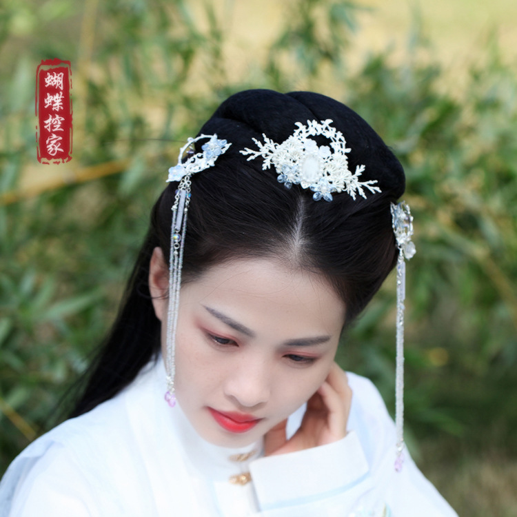 灵姬 汉服步摇簪子发冠女古装头饰古风发饰发簪发钗diy手工材料包