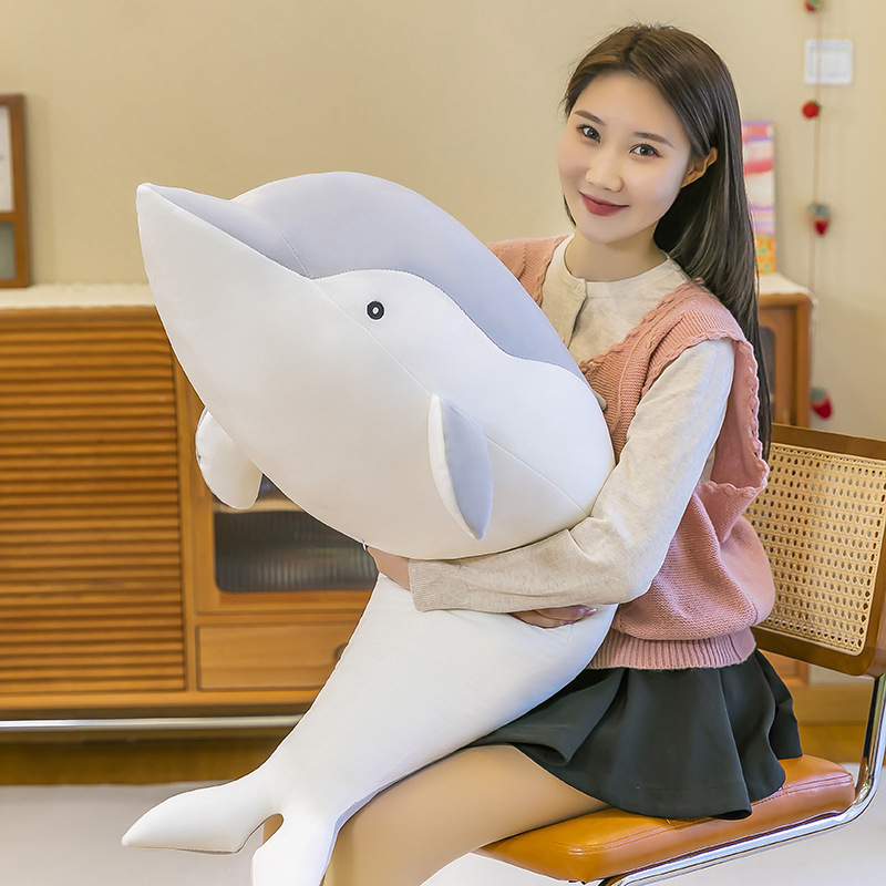 Cross-Border Plush Toy Marine Animal Dolphin Sleeping Doll Pillow Children Doll Ragdoll Foreign Trade Gift Female