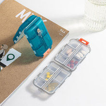 ins风药盒PP随身便携药丸盒透明10分格密封药品收纳盒跨境小药盒