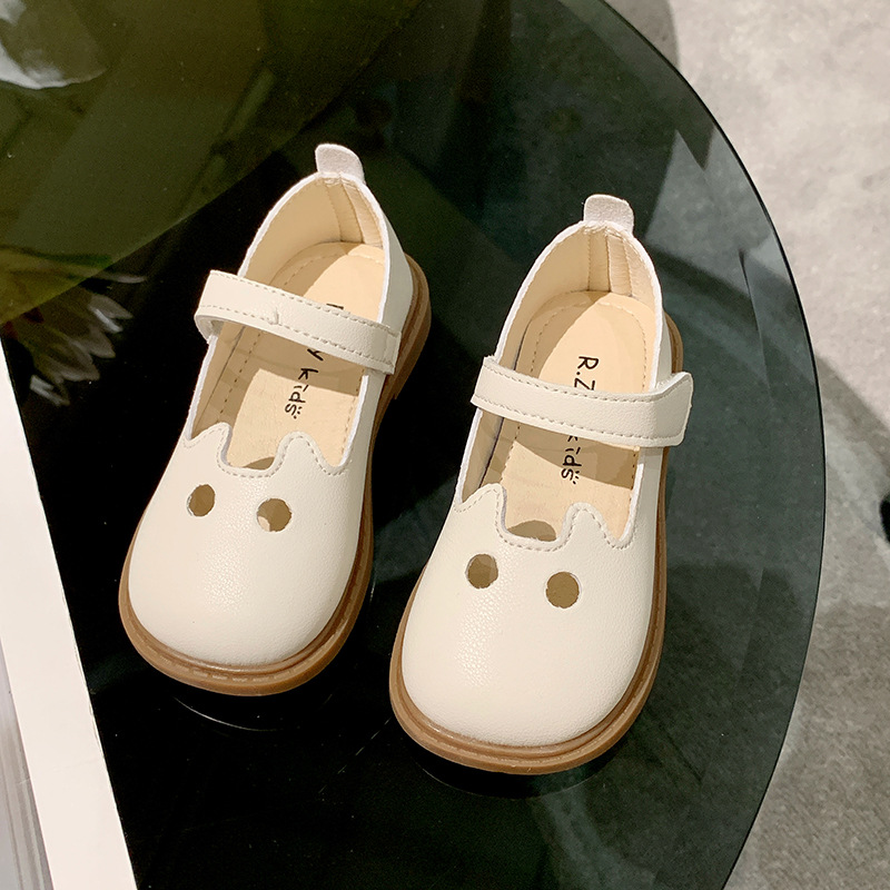 女童皮鞋软底卡通女宝宝公主鞋春秋季小女孩单鞋韩版儿童小猫鞋子