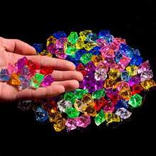 粒装饰水晶亚克力小钻石儿童水晶冰块女孩七宝石彩色塑料玩具