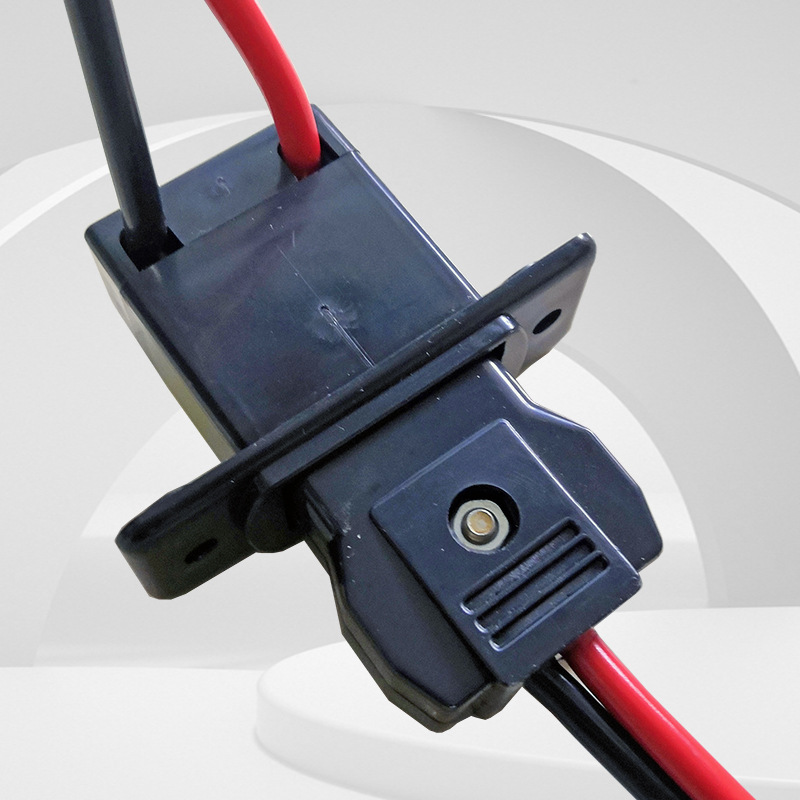 水电瓶工程电动三轮车充电机插头四轮车纯铜公母充电接口插座黑色