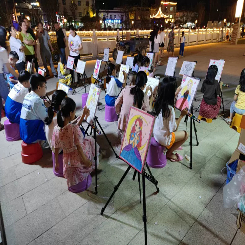 大号30x40彩底画板 儿童diy涂鸦画 摆摊玩具 公园广场地摊画批发