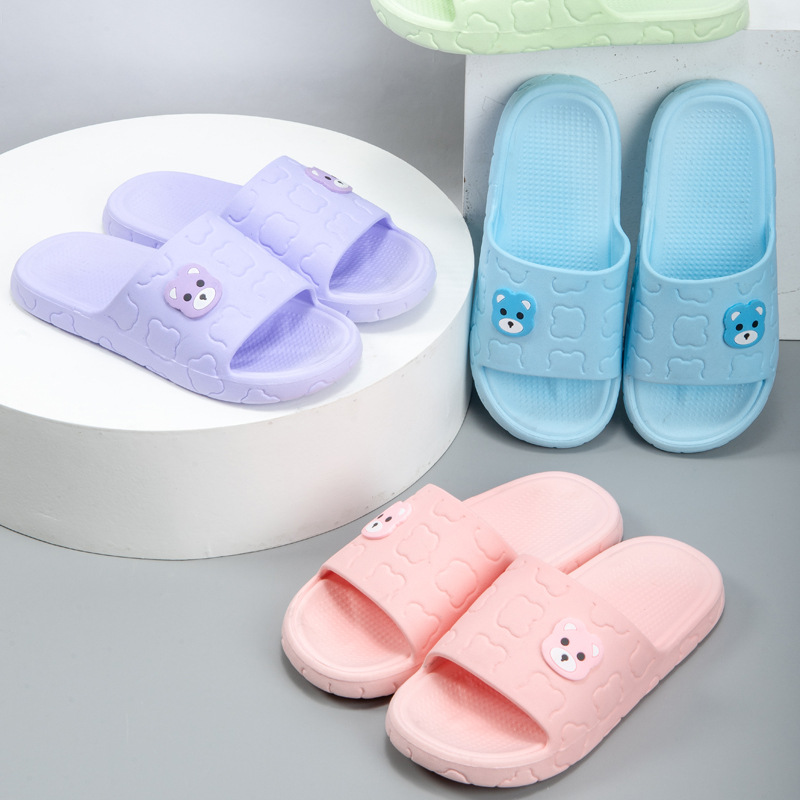 春秋夏季女士休闲舒适塑料凉拖鞋 居家日常户外时尚简约pvc一字拖