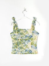 夏季新款欧美女装时尚花朵印花吊带修身小背心上衣S15344