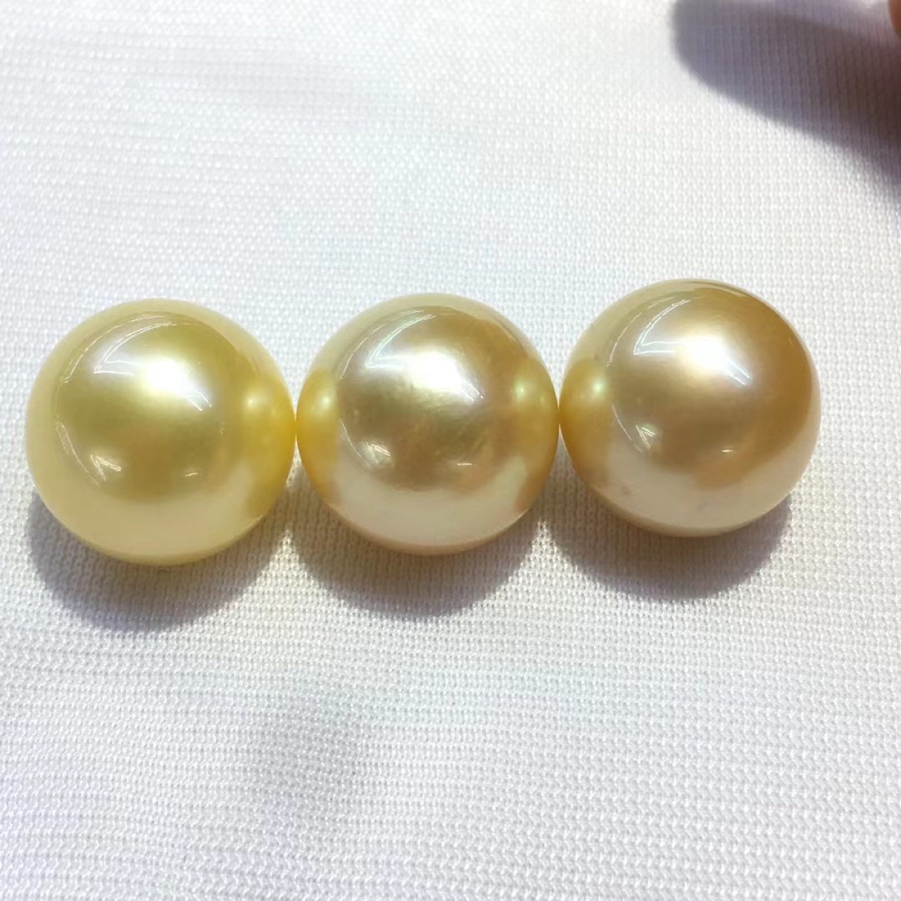 天然海水珍珠南洋金珠16/17mm直径正圆强光微瑕-阿里巴巴