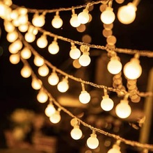 星星灯串户外露营帐篷彩灯小圆球龙珠满天星装饰天幕LED圣诞灯