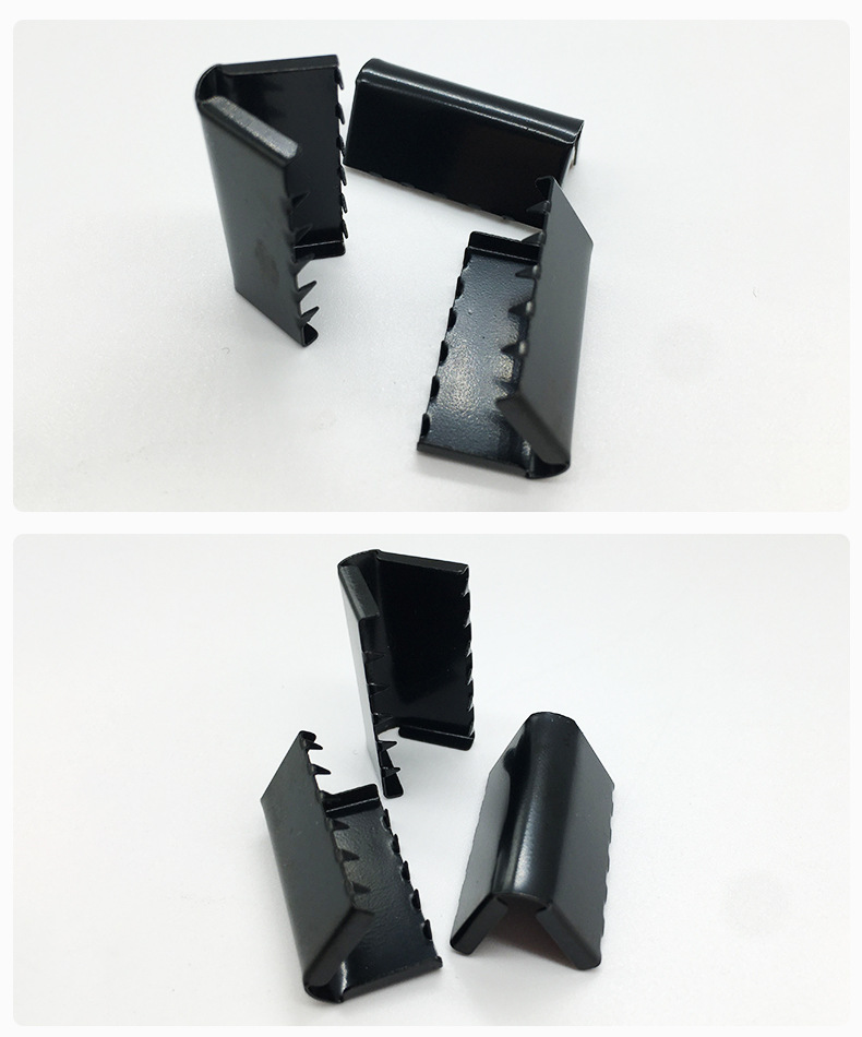 金属带齿方形尾夹皮带夹子 多齿牙夹服饰箱包diy边夹五金配件批发