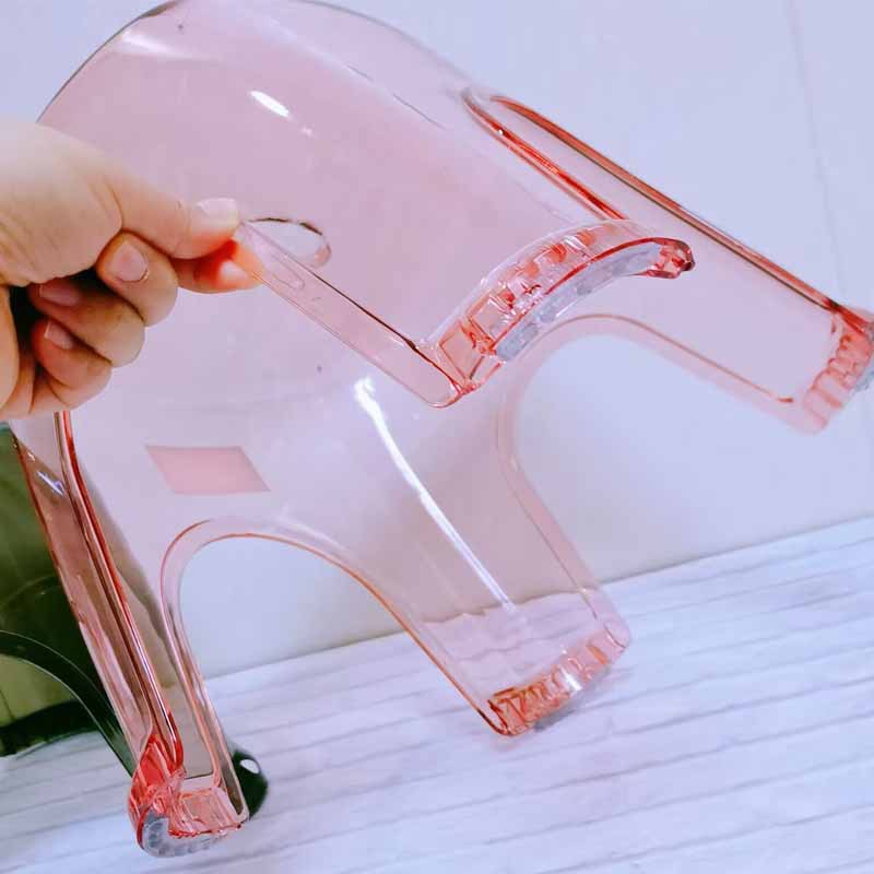 Transparent Stool Household Simple Living Room Foot Pad Low Stool Shoes Changing Bench Thickened Acrylic Plastic Children's Stool