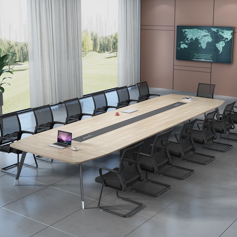会议桌长桌简约现代会议室桌子钢架工作台大小多人型会议桌椅组合